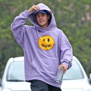 LE drew house mascot hoodie sweatshirt, lavender - Justin Bieber Sz Large